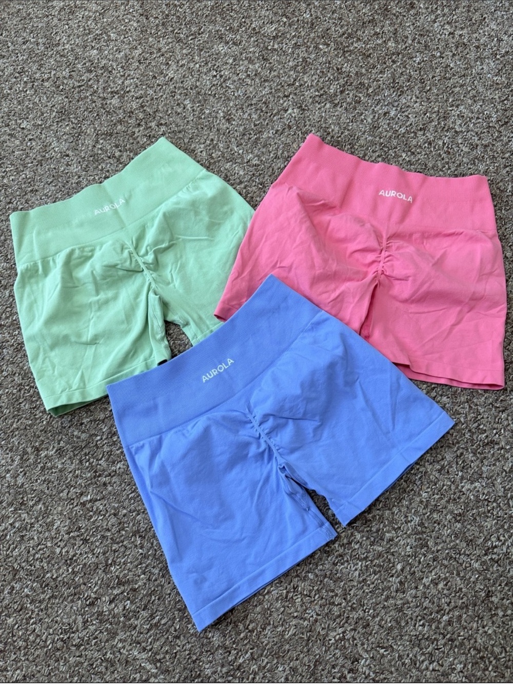 AUROLA Women's Bike Shorts - Mint, Pink, Blue